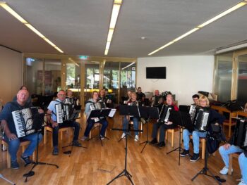 Akkordeonspieler beim Probenwochenende 2024 in Meppen
