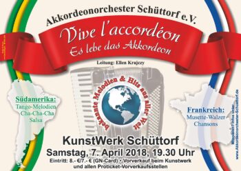Plakat Konzert Vive l'accordeon Kunstwerk Schüttorf 2018